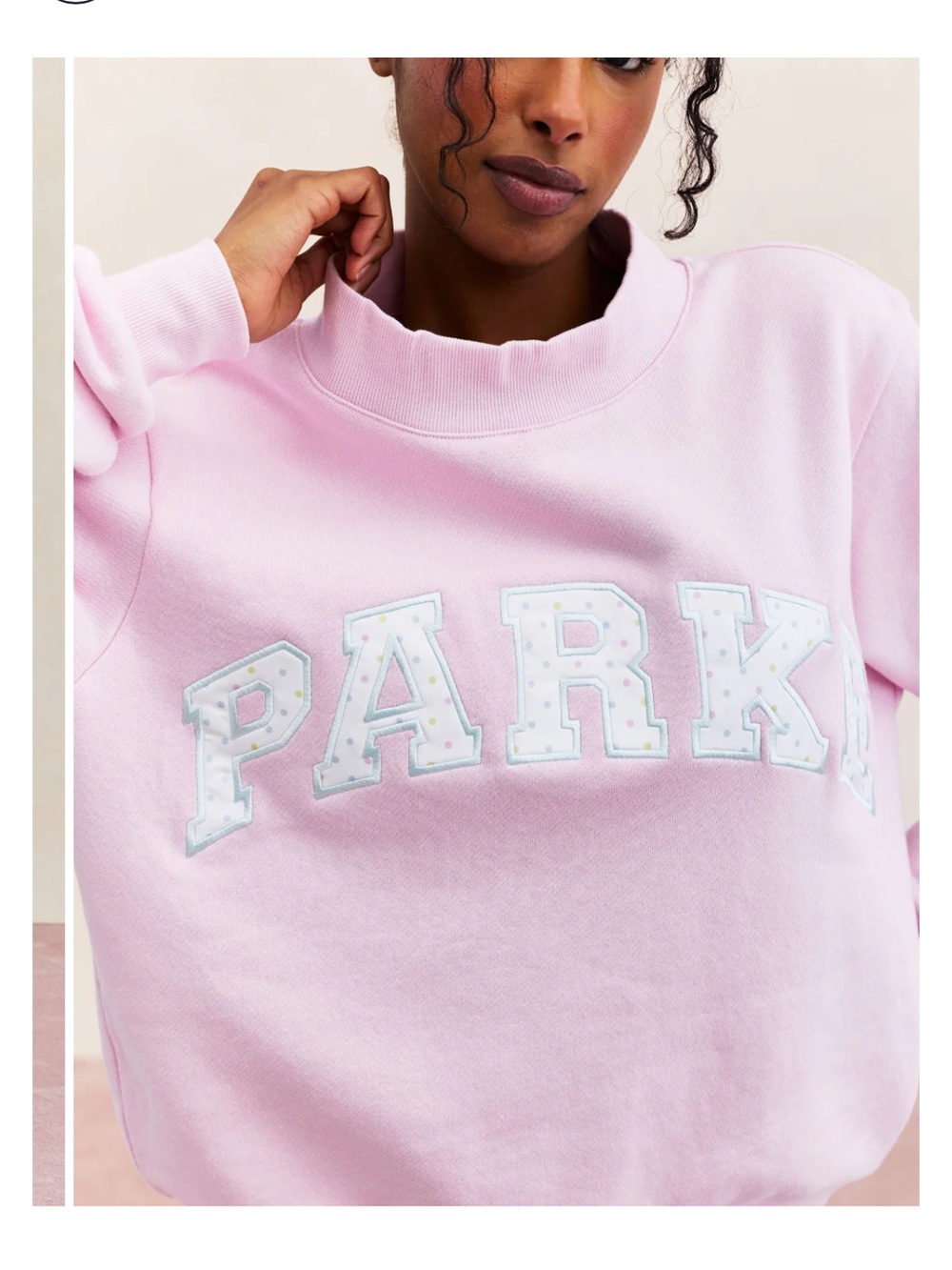 Parker Light Pink 'Park' Appliqu Sweatshirt